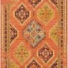 SURYA HEDDY WOOL RUG: ORANGE MULTI