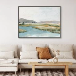 L ART "UNDER BLUE SKIES I" CANVAS ART 5 L ART