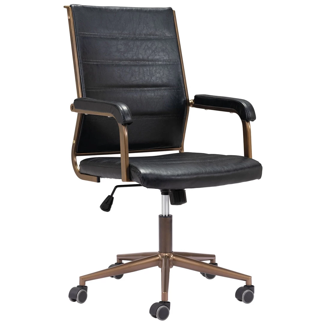ZUO Office UNION VINTAGE BLACK DESK CHAIR 1 ZUO Office UNION VINTAGE BLACK DESK CHAIR