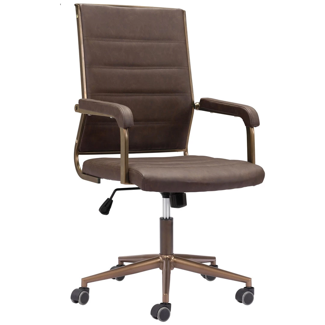 ZUO UNION VINTAGE BROWN DESK CHAIR Office 2 ZUO UNION VINTAGE BROWN DESK CHAIR Office