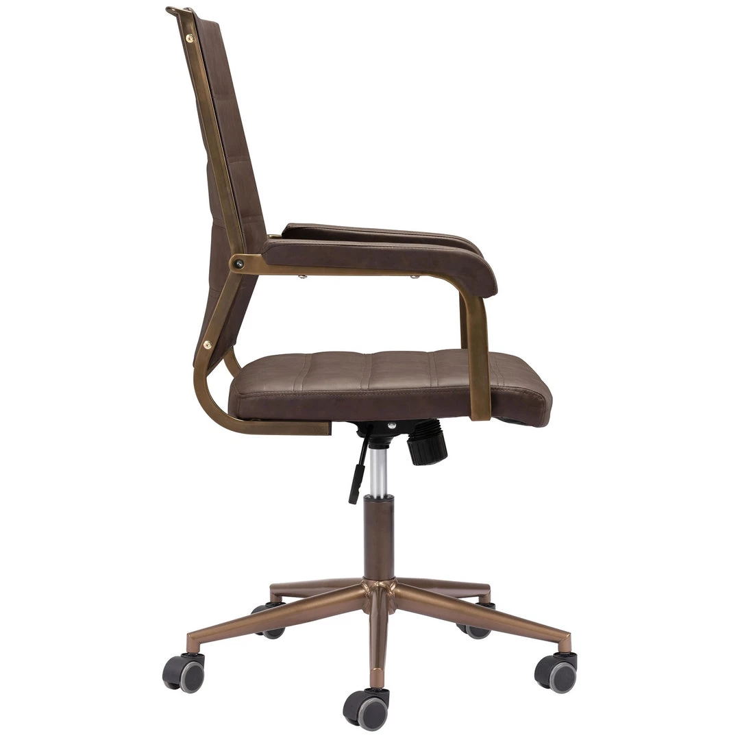 ZUO UNION VINTAGE BROWN DESK CHAIR Office 4 ZUO UNION VINTAGE BROWN DESK CHAIR Office
