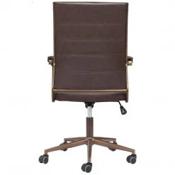 ZUO UNION VINTAGE BROWN DESK CHAIR Office 12 ZUO UNION VINTAGE BROWN DESK CHAIR Office