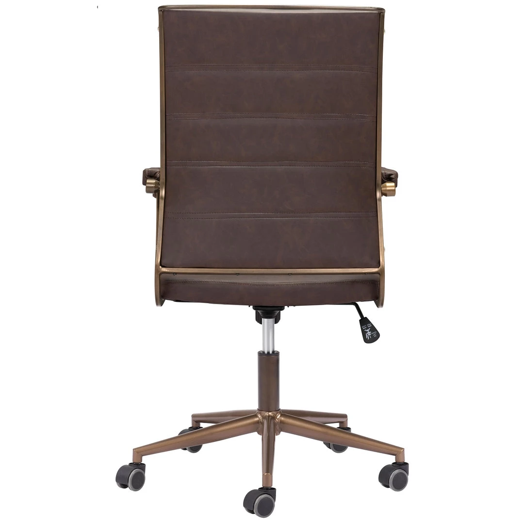 ZUO UNION VINTAGE BROWN DESK CHAIR Office 5 ZUO UNION VINTAGE BROWN DESK CHAIR Office