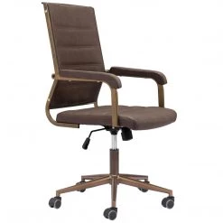 ZUO UNION VINTAGE BROWN DESK CHAIR Office 10 ZUO UNION VINTAGE BROWN DESK CHAIR Office