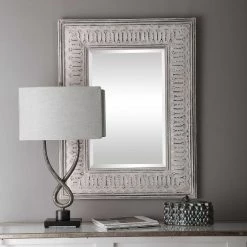 UTTERMOST Mirrors COZETTE AGED WHITE EMBOSSED MIRROR 7 UTTERMOST Mirrors COZETTE AGED WHITE EMBOSSED MIRROR