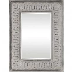 UTTERMOST Mirrors COZETTE AGED WHITE EMBOSSED MIRROR
