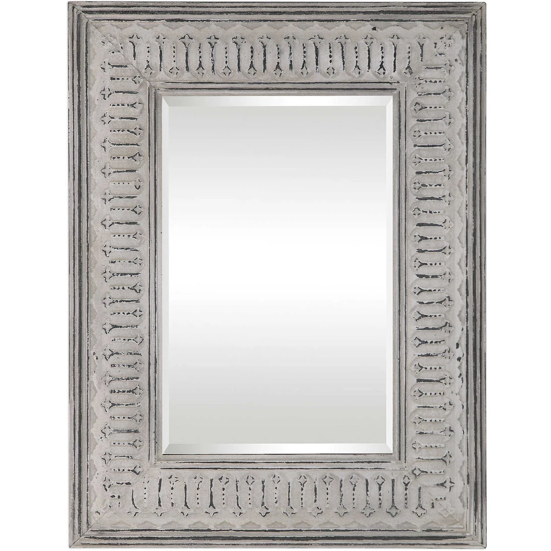 UTTERMOST Mirrors COZETTE AGED WHITE EMBOSSED MIRROR 1 UTTERMOST Mirrors COZETTE AGED WHITE EMBOSSED MIRROR