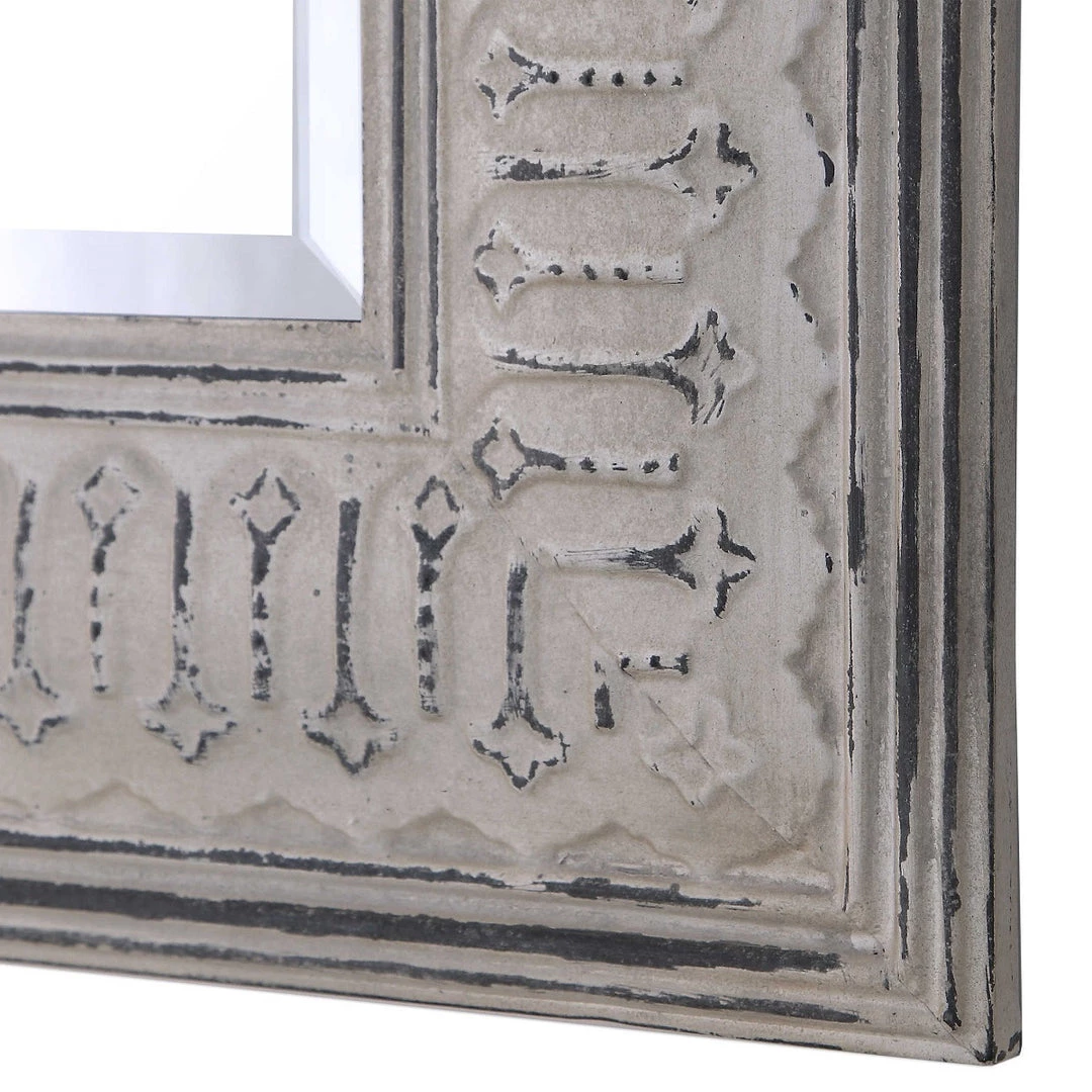 UTTERMOST Mirrors COZETTE AGED WHITE EMBOSSED MIRROR 4 UTTERMOST Mirrors COZETTE AGED WHITE EMBOSSED MIRROR