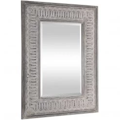 UTTERMOST Mirrors COZETTE AGED WHITE EMBOSSED MIRROR 9 UTTERMOST Mirrors COZETTE AGED WHITE EMBOSSED MIRROR
