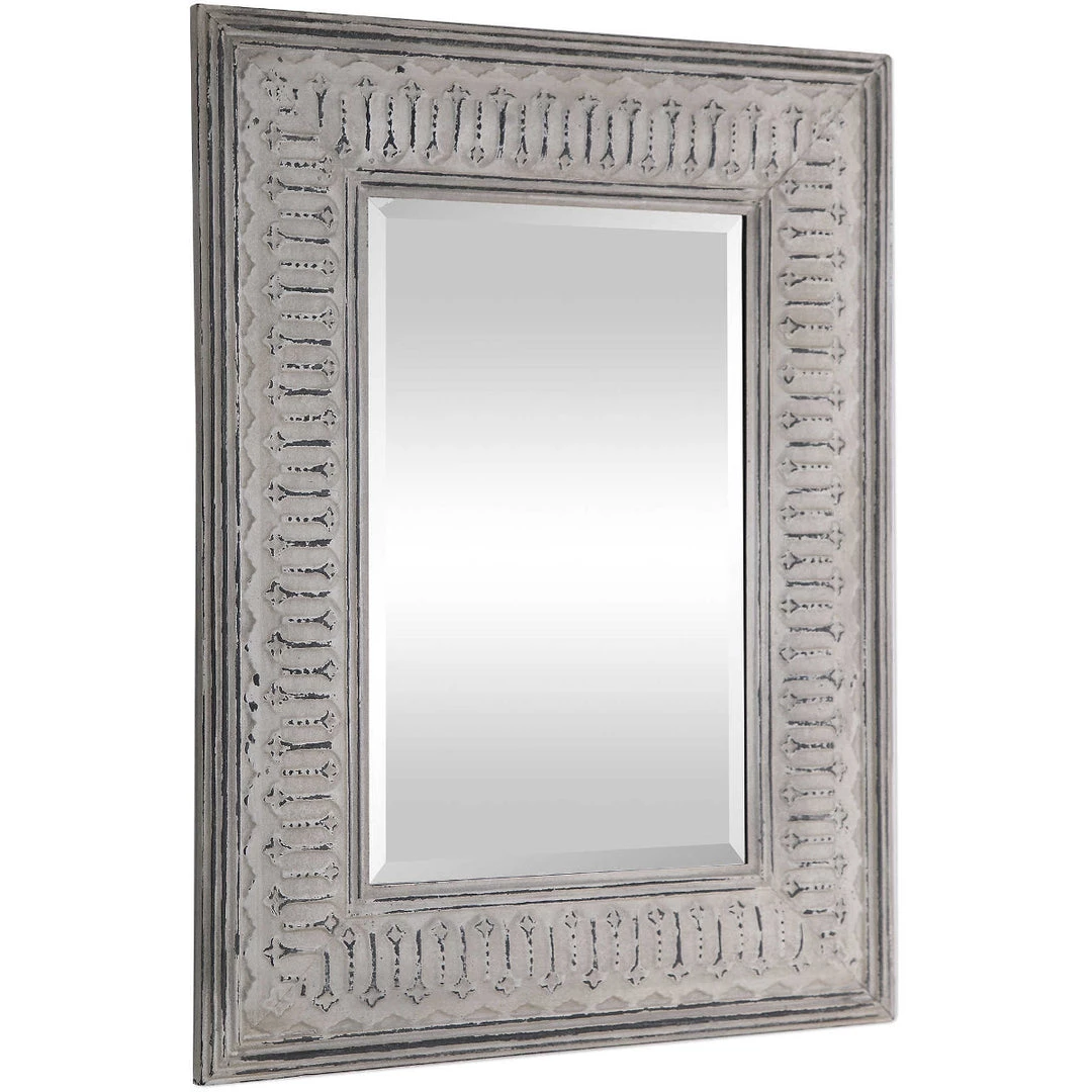 UTTERMOST Mirrors COZETTE AGED WHITE EMBOSSED MIRROR 5 UTTERMOST Mirrors COZETTE AGED WHITE EMBOSSED MIRROR