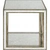 UTTERMOST KALLISTA ANTIQUE MIRROR CUBE TABLE Living Room