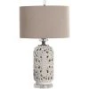 UTTERMOST DAHLINA ANTIQUE WHITE CERAMIC LAMP Lighting