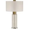 UTTERMOST Lighting BLEACHED CONCRETE + BRASS COLUMN LAMP