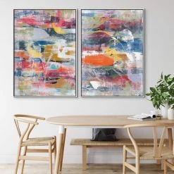 L ART Wall Art "VARIETAL COLORS IN MOTION II" CANVAS ART