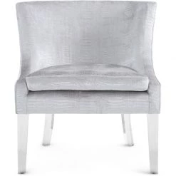 TOV Living Room VERA SILVER CROC VELVET CHAIR 8 TOV Living Room VERA SILVER CROC VELVET CHAIR