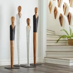 PHILLIPS COLLECTION VESTED MALE FLOOR SCULPTURES: BLACK Pillows + Decor