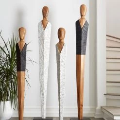 PHILLIPS COLLECTION VESTED MALE FLOOR SCULPTURES: BLACK Pillows + Decor