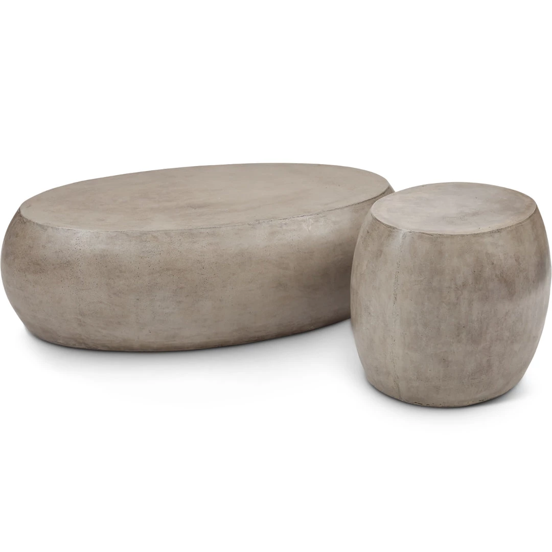 URBIA RIVERSTONE CONCRETE END TABLE Living Room 6 URBIA RIVERSTONE CONCRETE END TABLE Living Room