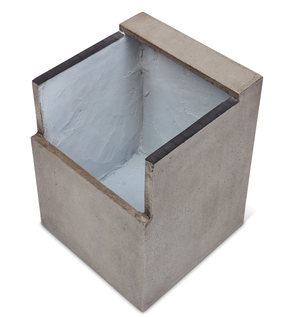 URBIA Living Room KOFI CONCRETE + TEAK STOOL 6 URBIA Living Room KOFI CONCRETE + TEAK STOOL