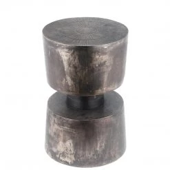 MOES VICTOR ANTIQUE NICKEL ALUMINUM ACCENT TABLE