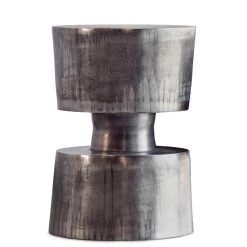 MOES VICTOR ANTIQUE NICKEL ALUMINUM ACCENT TABLE