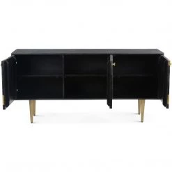 MOES GEOMETRIC BRASS + MANGO WOOD SIDEBOARD