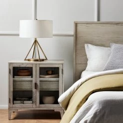 FOUR HANDS Furniture VIGGO VINTAGE WHITE OAK CABINET NIGHTSTAND