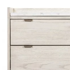 FOUR HANDS VIGGO VINTAGE WHITE OAK TALL CHEST