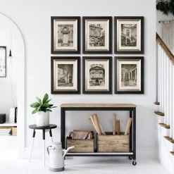 UTTERMOST "VINTAGE PARIS SCENES" GLASS FRAMED PRINTS | SET OF 6 Wall Art