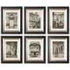 UTTERMOST "VINTAGE PARIS SCENES" GLASS FRAMED PRINTS | SET OF 6 Wall Art