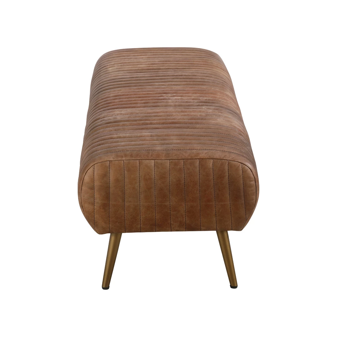 MOES Furniture VINTAGE SADDLE LEATHER BEDROOM BENCH 3 MOES Furniture VINTAGE SADDLE LEATHER BEDROOM BENCH