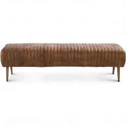 MOES Furniture VINTAGE SADDLE LEATHER BEDROOM BENCH