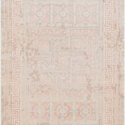 SURYA NIKOLOS RUG: DUSTY ROSE, SILVER, KHAKI