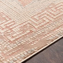 SURYA NIKOLOS RUG: DUSTY ROSE, SILVER, KHAKI