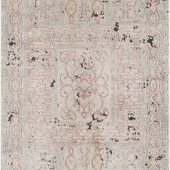 SURYA NICHELLE RUG: DUSTY ROSE, ICE BLUE, BLACK