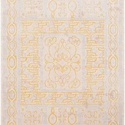 SURYA NICHELLE RUG: YELLOW, ICE BLUE, BEIGE