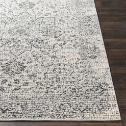 SURYA NICIA RUG: SILVER, BLACK