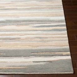 SURYA TEXTURED HORIZON WOOL RUG: SANDSTONE