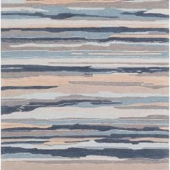 SURYA TEXTURED HORIZON WOOL RUG: DENIM DUNES