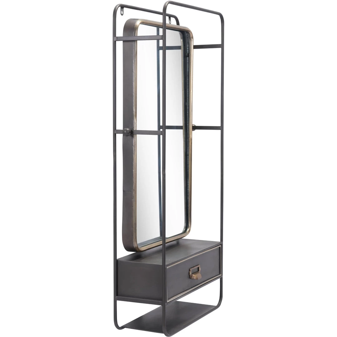ZUO WATSON INDUSTRIAL STORAGE WALL MIRROR Mirrors 4 ZUO WATSON INDUSTRIAL STORAGE WALL MIRROR Mirrors