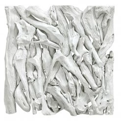 UTTERMOST WHITE DRIFT WOOD WALL TILE Wall Sculptures + Decor