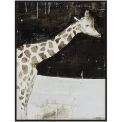 L ART "WHITE GIRAFFE" CANVAS ART Wall Art