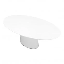 MOES OTAGO GLOSS WHITE LACQUER OVAL DINING TABLE Kitchen + Dining