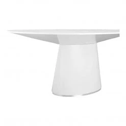 MOES OTAGO GLOSS WHITE LACQUER OVAL DINING TABLE Kitchen + Dining