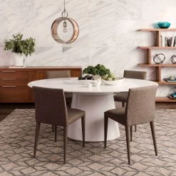 MOES OTAGO GLOSS WHITE LACQUER OVAL DINING TABLE Kitchen + Dining