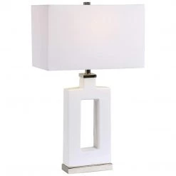 UTTERMOST WHITE OPEN RECTANGULAR CERAMIC LAMP