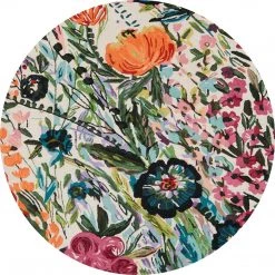 LOLOI WILD BLOOM WOOL RUG: IVORY MULTI