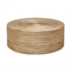 UTTERMOST WOVEN BANANA LEAF ROUND COFFEE TABLE Furniture