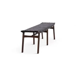 DOVETAIL CAMILA BENCH: BLACK + DARK TEAK Furniture