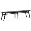 DOVETAIL CAMILA BENCH: BLACK + DARK TEAK Furniture